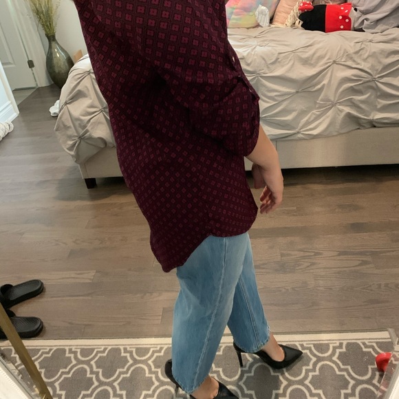 Twik Maroon 3/4 Blouse - Picture 6 of 7